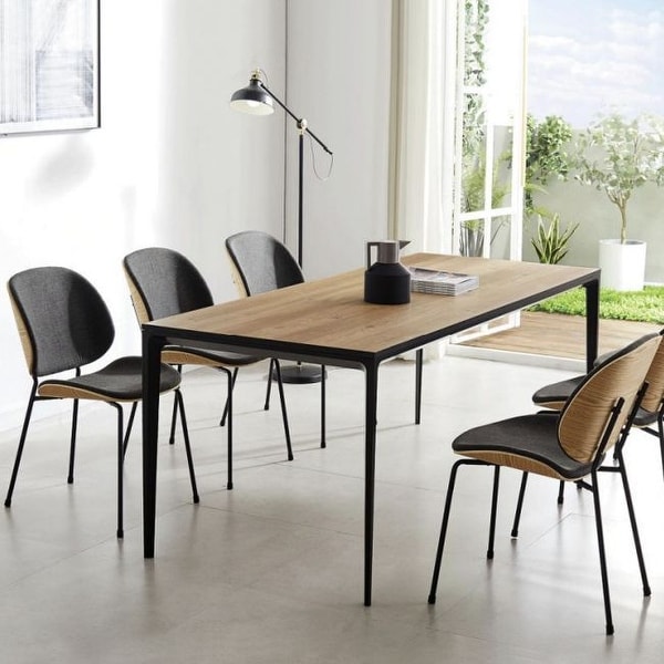 Metal dining chairs with upholstered sales seats
