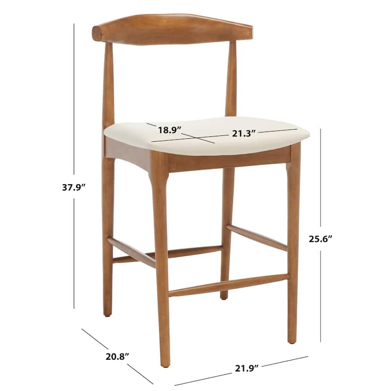 SAFAVIEH Mercy Retro 26-inch Counter Stool - 22 In. W x 21 In. D x 38 In. H - 22Wx21Dx38H