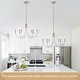 preview thumbnail 20 of 69, 6-Light Modern Candlestick Hanging Linear Chandelier Lighting Island Chandelier for Kitchen Island