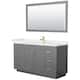 Option Dark Gray / White Quartz Top / Brushed Gold