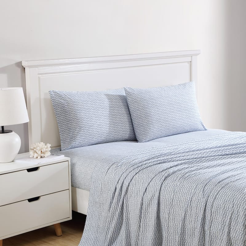 Nautica Cotton Percale Deep Pocket Bed Sheet Sets