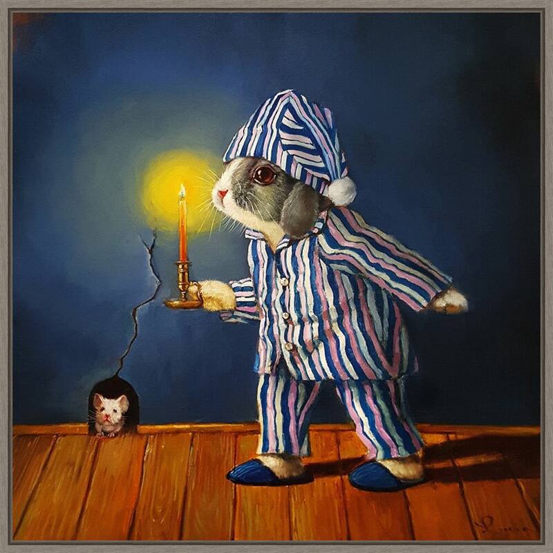 The Night Before Christmas Mouse by Lucia Heffernan Framed Canvas Wall