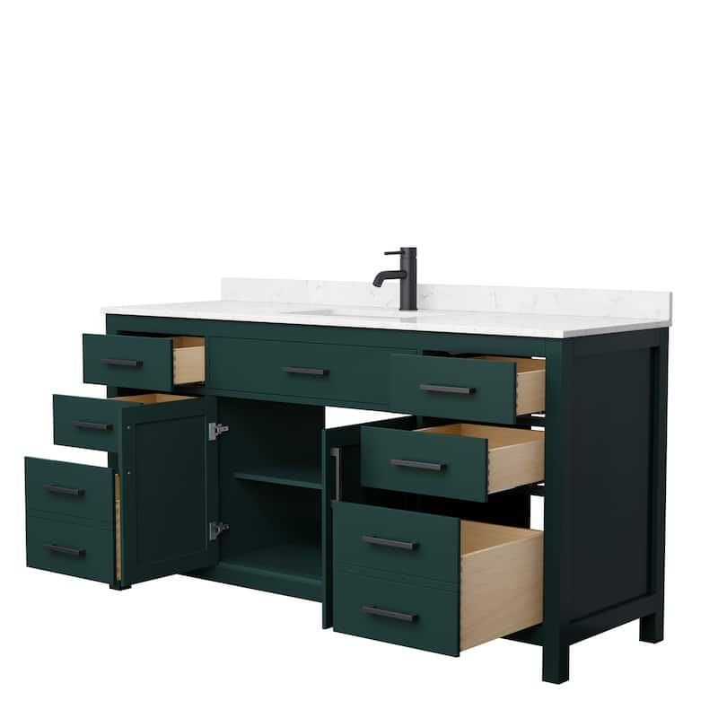 Beckett 66 Inch Single Vanity, Cultured Marble Top
