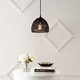 preview thumbnail 42 of 115, Jigu 1-Light Woven Rattan/Iron LED Pendant, by JONATHAN Y
