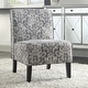 preview thumbnail 3 of 10, Porch & Den Mathilda Grey Damask Accent Chair