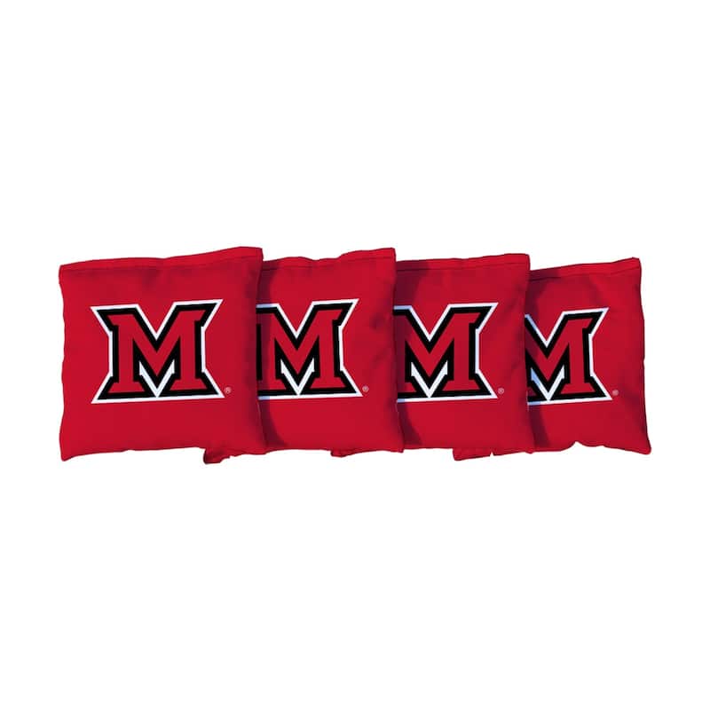 Miami University RedHawks Cornhole Bags Version 1 - Corn Filled