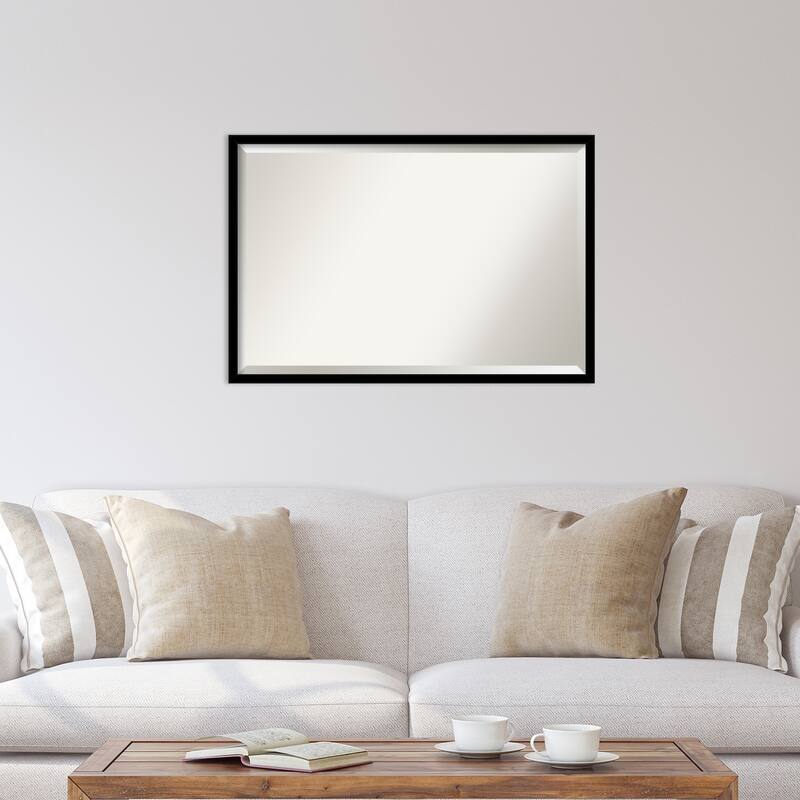 Beveled Wall Mirror - Jet Black Frame