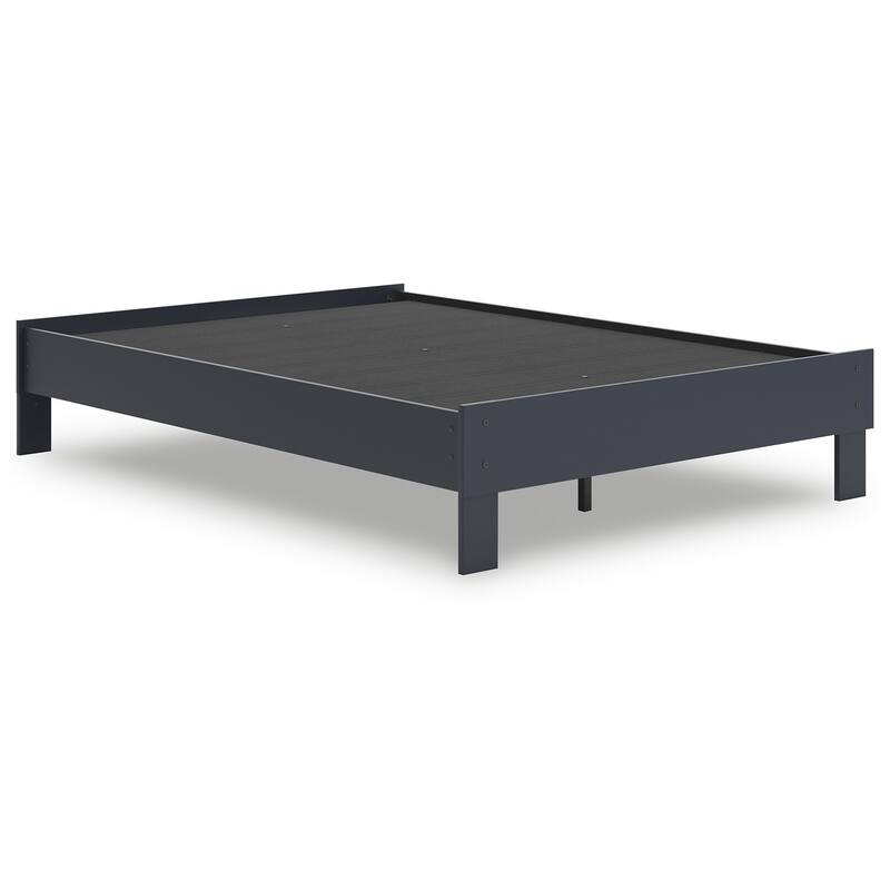Signature Design by Ashley Simmenfort Dark Blue Platform Bed