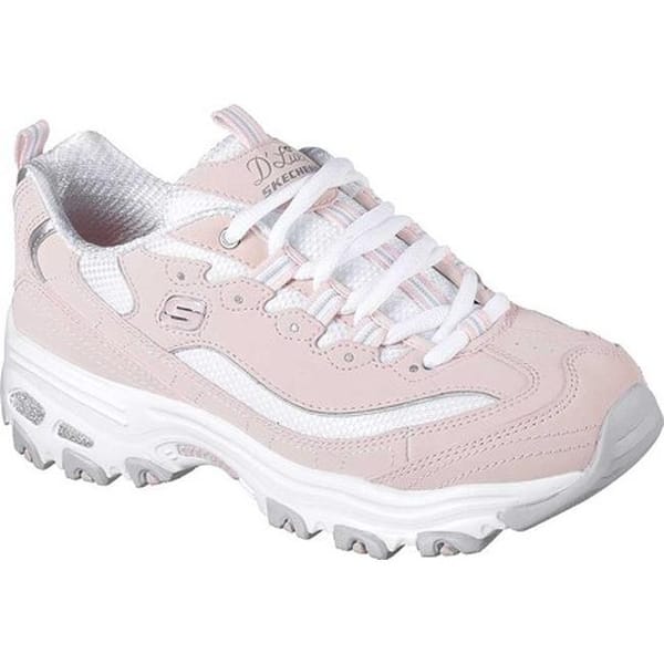 Skechers D Lites Water Colors Women S Shoes White Light Pink