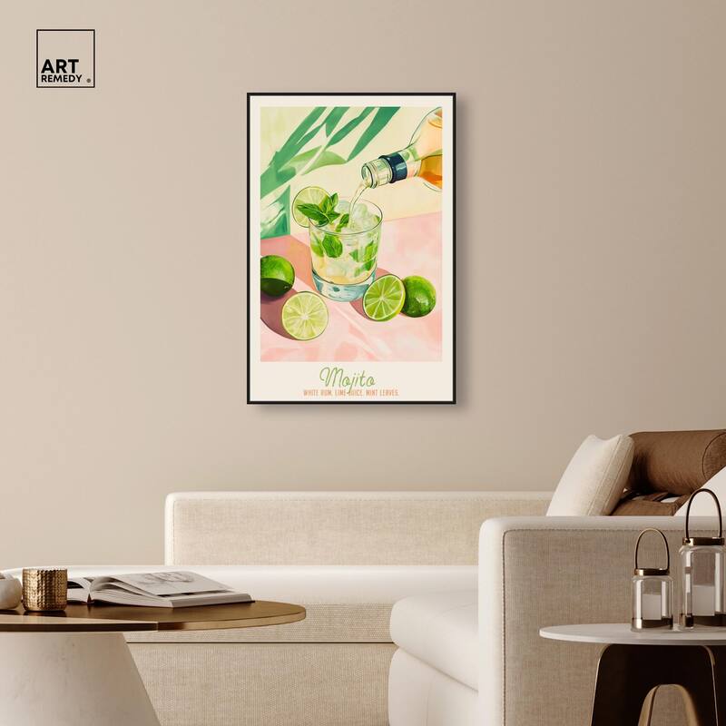 Mojito Recipe Poster Canvas by Art Remedy