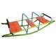 preview thumbnail 3 of 3, Kids Teeter Totter, Metal Rocking Indoor Outdoor Playground Equipment For Home Backyard, Birthday Gifts - Green