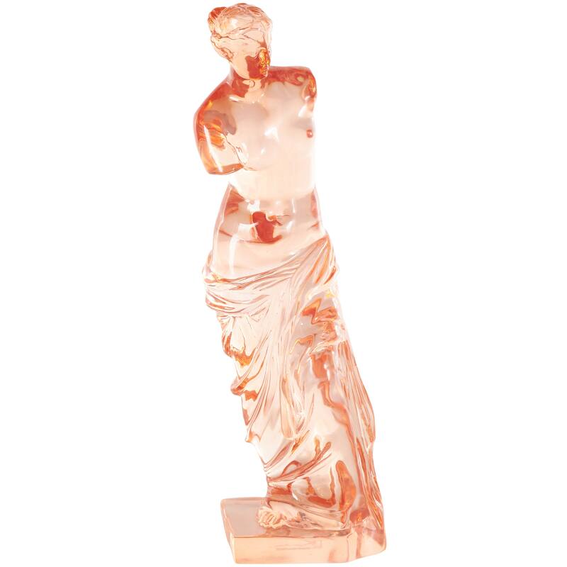 Light Blue, Orange or Green Resin Tinted Woman Decorative Sculpture
