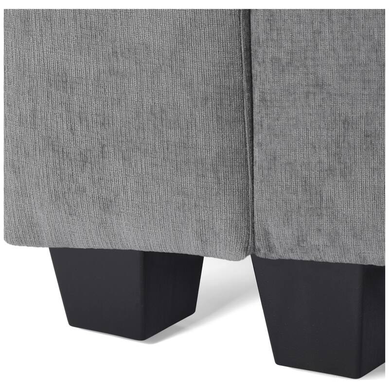 Lucca 6-Piece Chenille Upholstered Modular Sectional with USB Port
