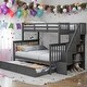 preview thumbnail 2 of 13, Space-Efficient Multifunctional Twin-Over-Full Bunk Bed with Twin size Trundle,Storage