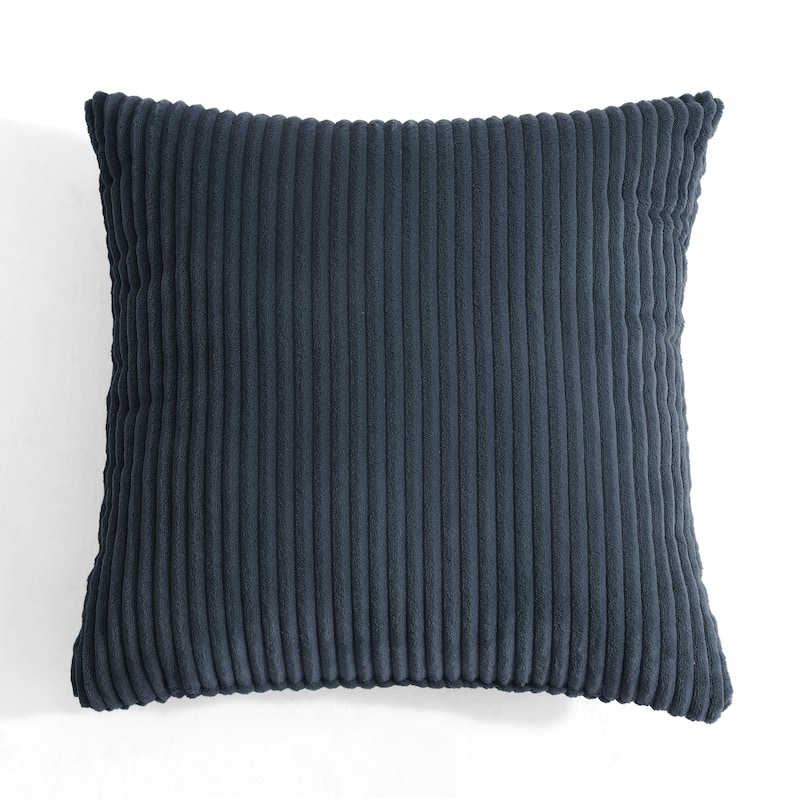 Set of 2 Modern Square Corduroy Accent Throw Pillow