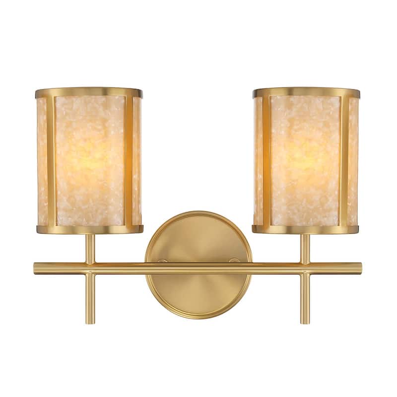 Savoy House 8-2055-2 Camden 2 Light 15" Wide Vanity Light - Warm Brass