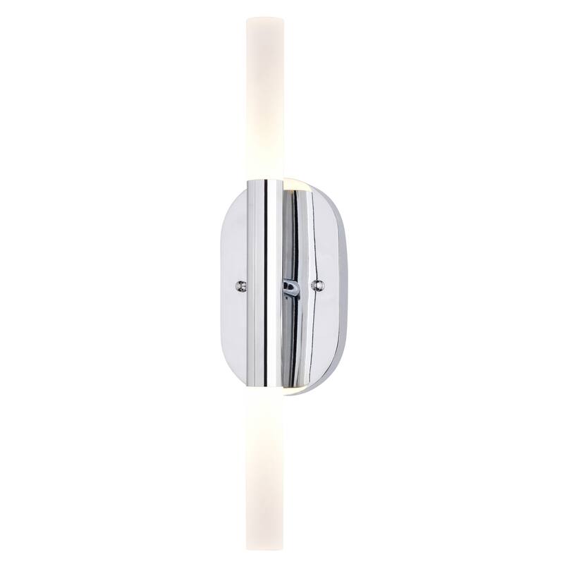 Fulton 2 Light Integrated LED Contemporary Bathroom Vanity Fixture White Shade