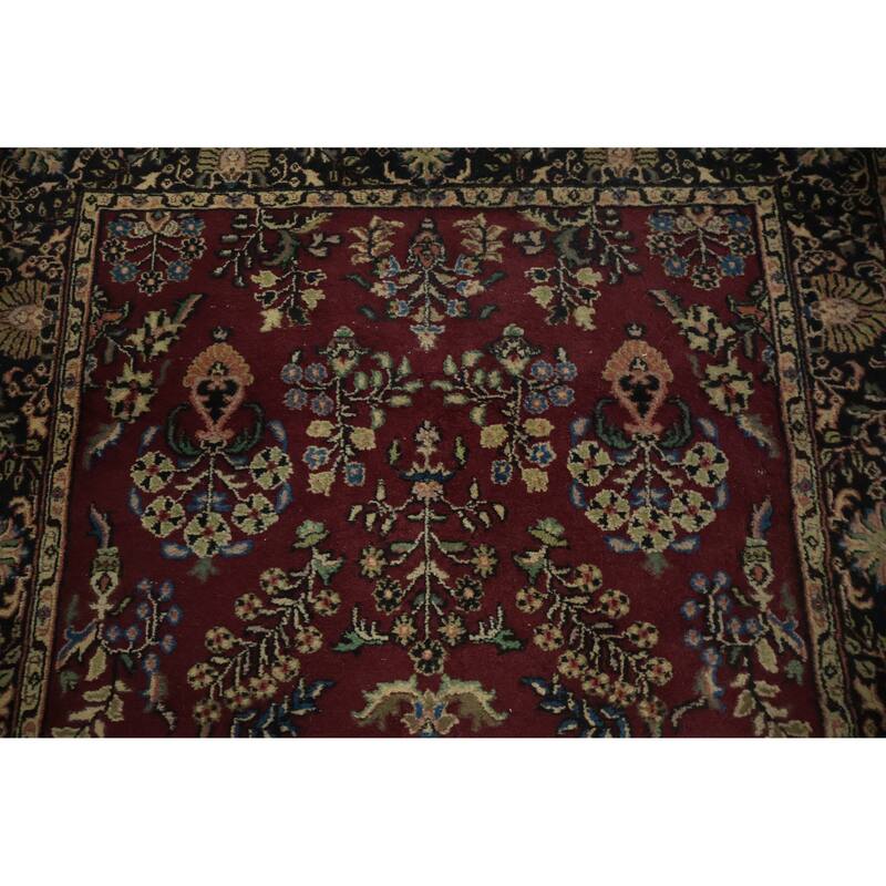 Hand Knotted Oriental 100% Wool Carpet Traditional Floral Red Tabriz Area Rug - 6' 4'' X 4' 1''