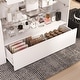 preview thumbnail 13 of 20, HOMELAVY Glass-Top Closet Organizer White Dressing Island Ample Storage Dresser Cabinets