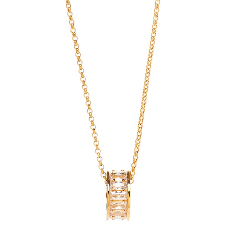 Gucci Blondie Crystal Pendant Necklace - Gold-tone