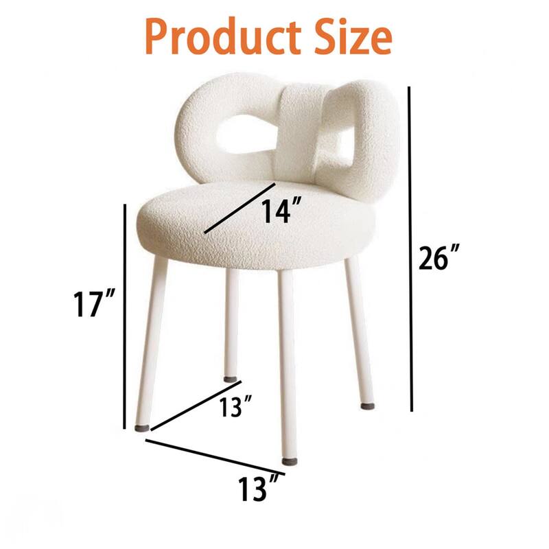Ergonomic Bow Leisure Chair with High Resilience Sponge Cushion