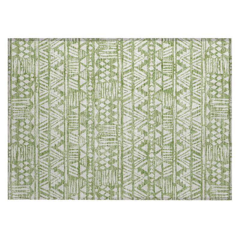 Machine Washable Indoor/ Outdoor Chantille Boho Tribal Rug
