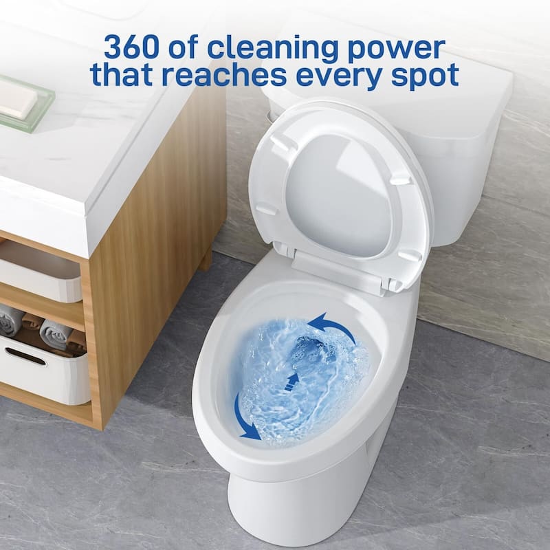 21"Toilet, Elongated Toilets for Bathrooms - Two-Piece Toilet