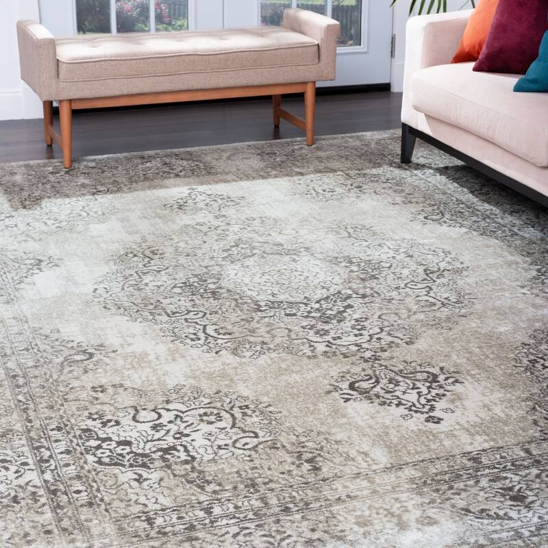 Genesis Farmhouse Medallion Indoor Area Rug