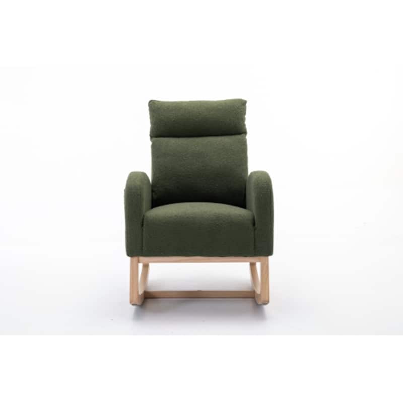 Teddy Fabric Rocking Chair With Right Pocket