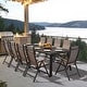 preview thumbnail 32 of 39, 9/11/13-Piece Luxury Outdoor Dining Set All-Weather Aluminum Patio Furniture Foldable Chairs 11PC-93.9in - ESSPRESO
