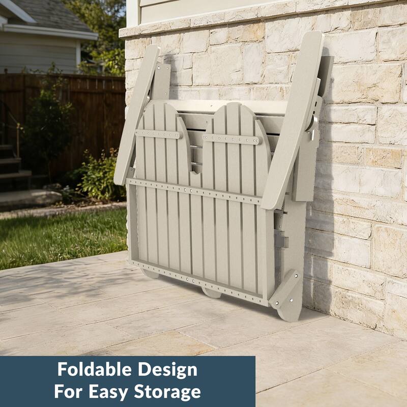 Hanniford Poly Adirondack 49 Inch Folding Bench