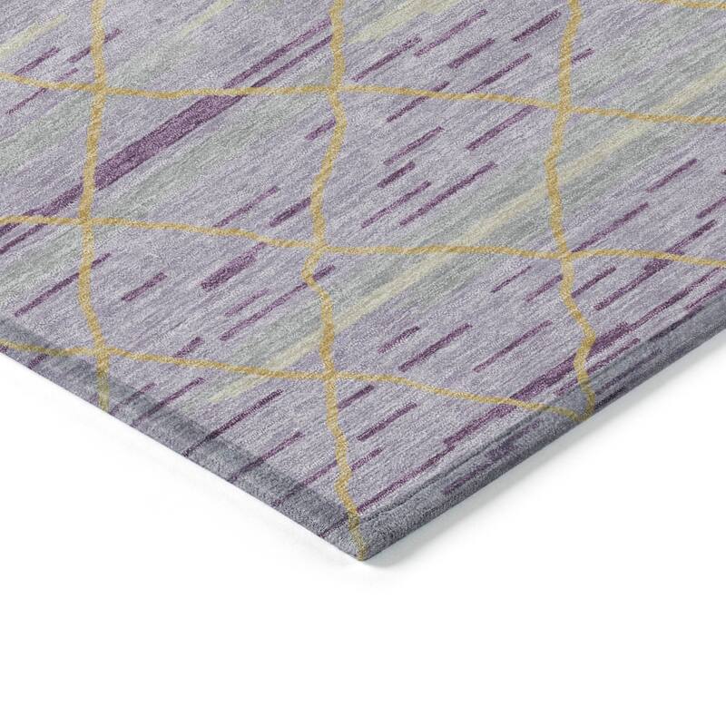 Machine Washable Indoor/ Outdoor Modern Global Chantille Rug