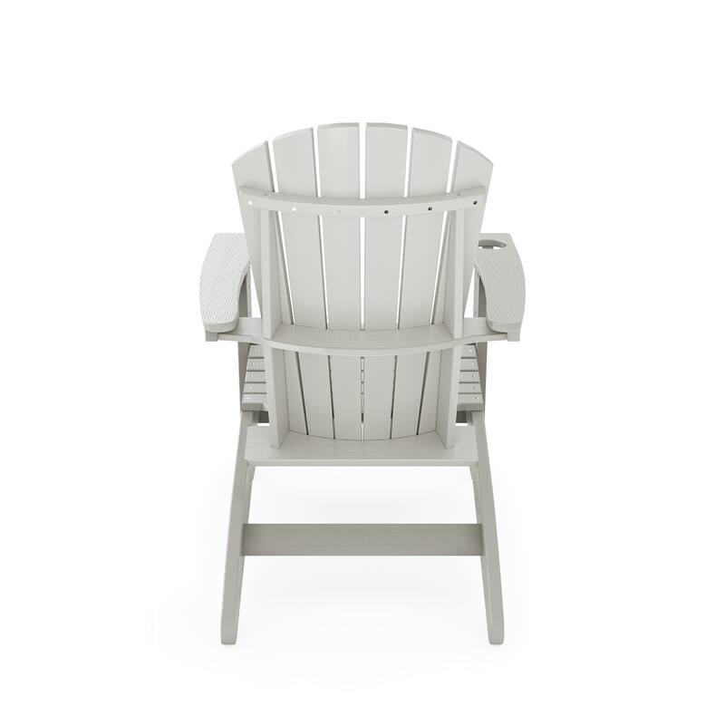 Dark Gray Adirondack Chair - Sturdy Hdpe Poly Lumber For Poolside, Patio, And Garden Relaxation - Dark Grey