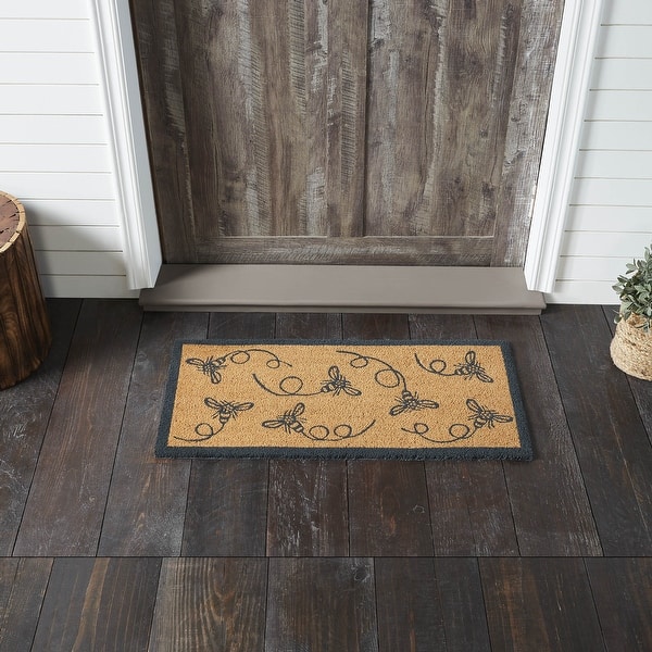 slide 2 of 5, Buzzy Bees Coir Rug Rect 17x36 Natural Tan