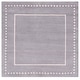 preview thumbnail 48 of 127, SAFAVIEH Handmade Bella Alverta Dotted Border Wool Rug 5' Square - Silver/Ivory