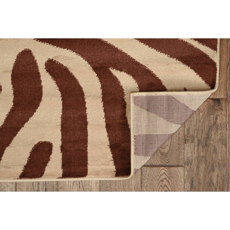 Elegance Zebra Print Area Rug 5' x 7'3" Bed Bath & Beyond 9320069