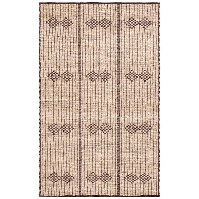 SAFAVIEH Natural Fiber Verena Casual Jute Rug - 6' x 9' - Natural/Black