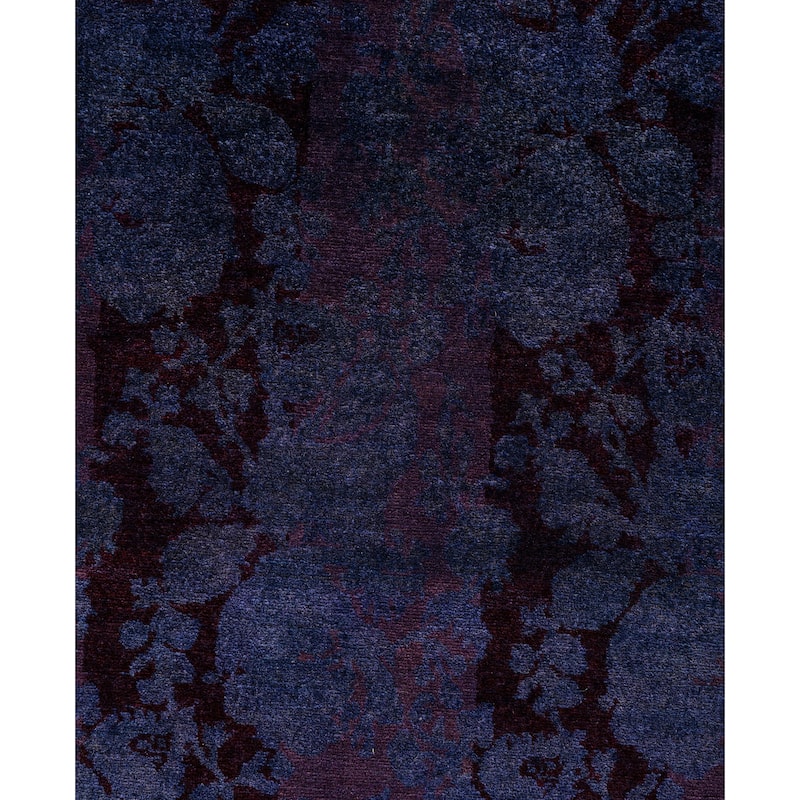 Overdyed One-of-a-Kind Hand-Knotted Area Rug - Purple - 5' 1" x 7' 10"
