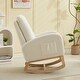 preview thumbnail 35 of 75, Upholstered Rocking Chair Nursery Chair with High Back and Side Pocket