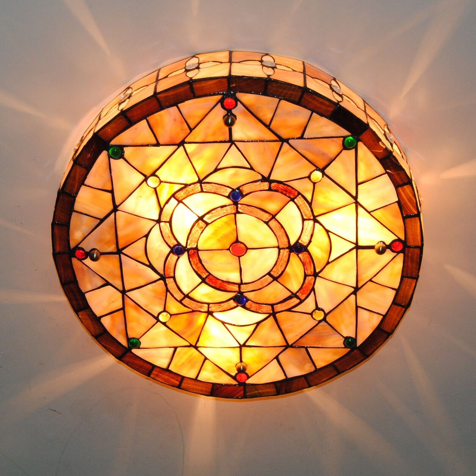 Flush tiffany style ceiling lights on sale