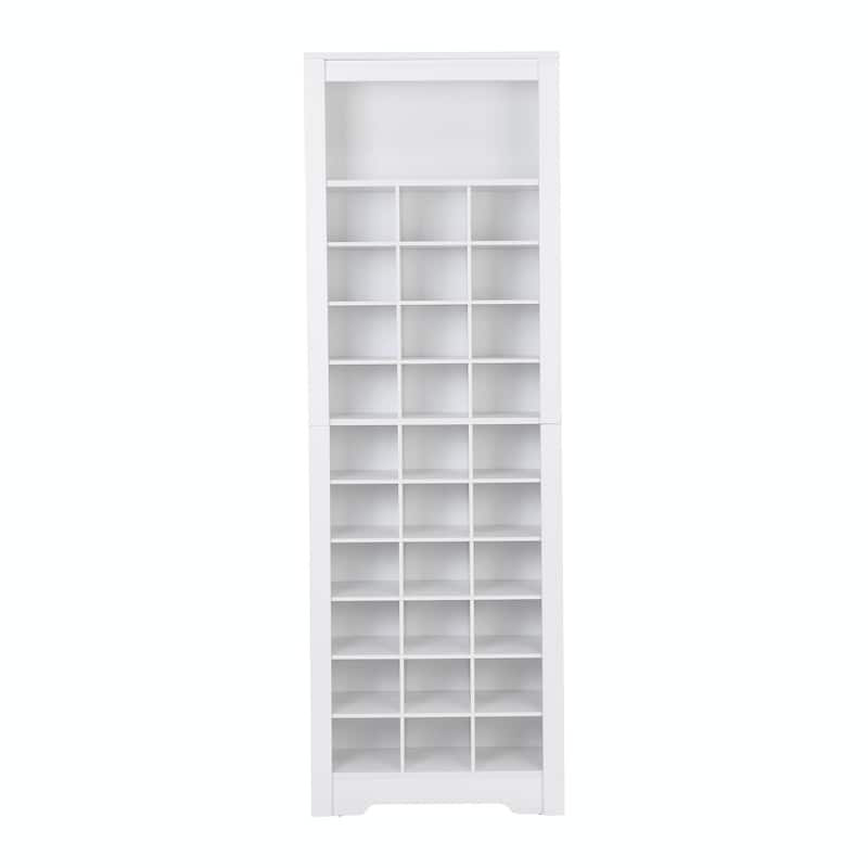 Modern Shoe Cubby Console: Spacious, Free-Standing Storage Cabinet