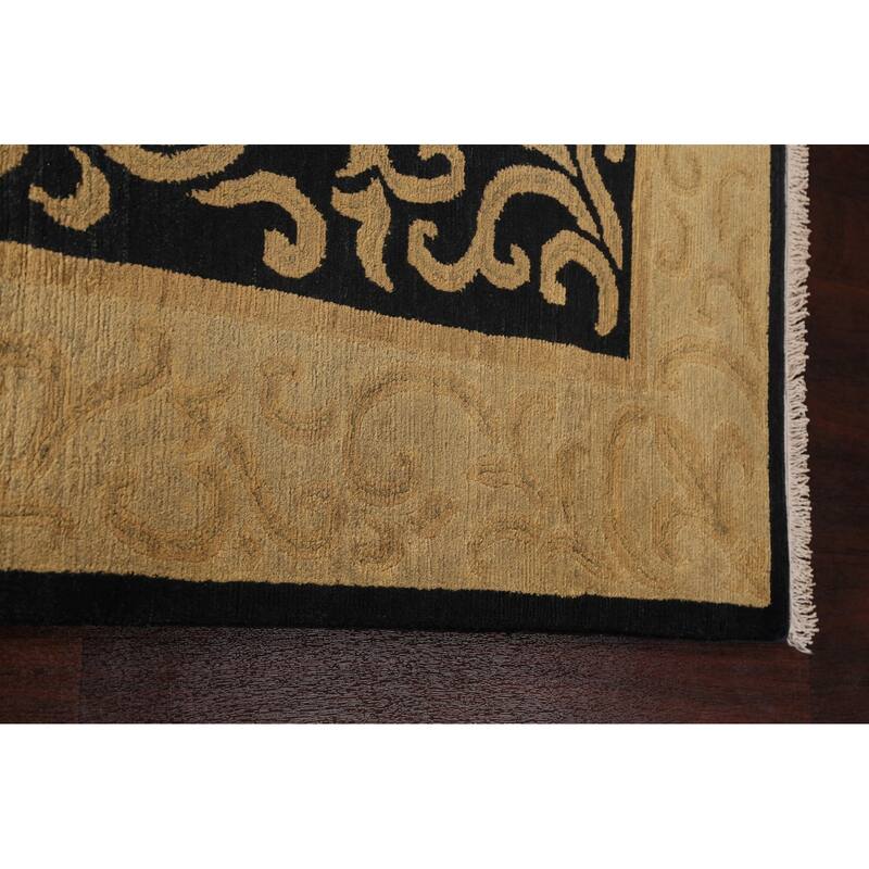 Vegetable Dye Geometric Nepalese Oriental Area Rug Wool Hand-knotted - 6'1" x 9'0"