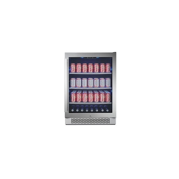 Avallon ABR241GRH 24 Inch Wide 152 Can Energy Efficient Beverage Center with LED Lighting, Double Pane Glass, Touch Control