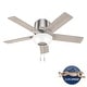 preview thumbnail 2 of 11, Hunter 44" Fitzgerald Low Profile Ceiling Fan with LED Light Kit and Pull Chain