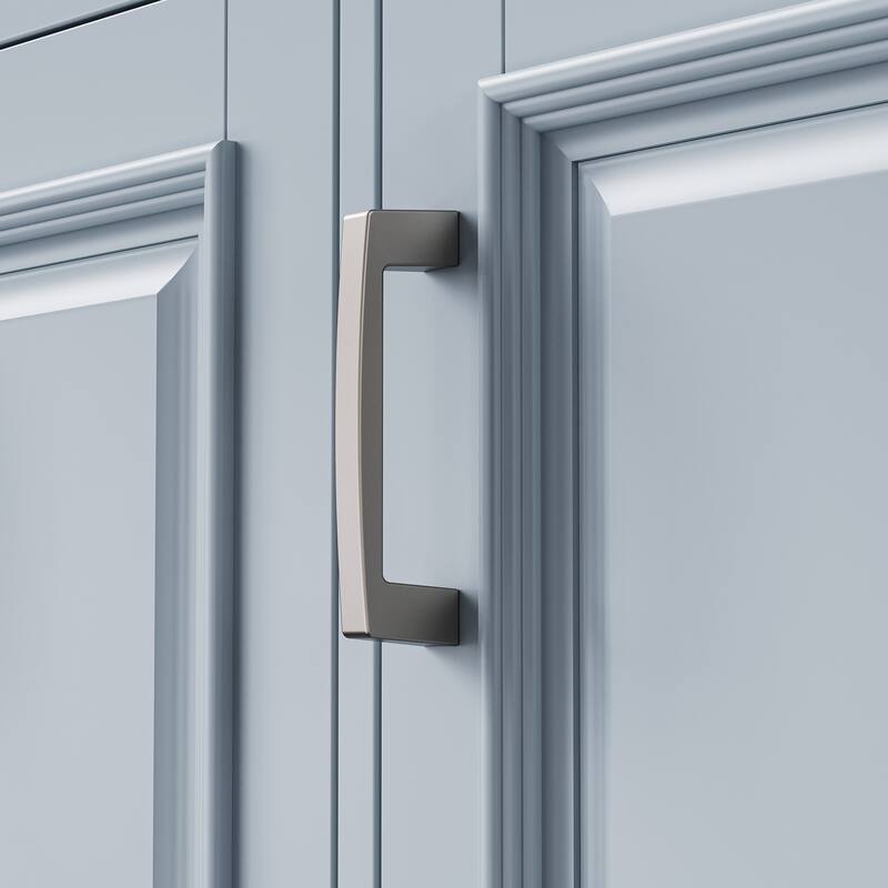 Kitchen Island with Drop Leaf, Adjustable Shelf, Spice Rack, Towel Rack, 2 Doors and 5 Drawers