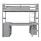 preview thumbnail 13 of 13, Minimalist Design Twin Size Loft Bed with Stable Ladder,Shelves and Desk Under-Bed,Solid Wood Bed with Cabinet