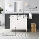 preview thumbnail 4 of 11, Ove Decors Exela 42 in. Single Sink Bathroom Vanity in Picket Fence