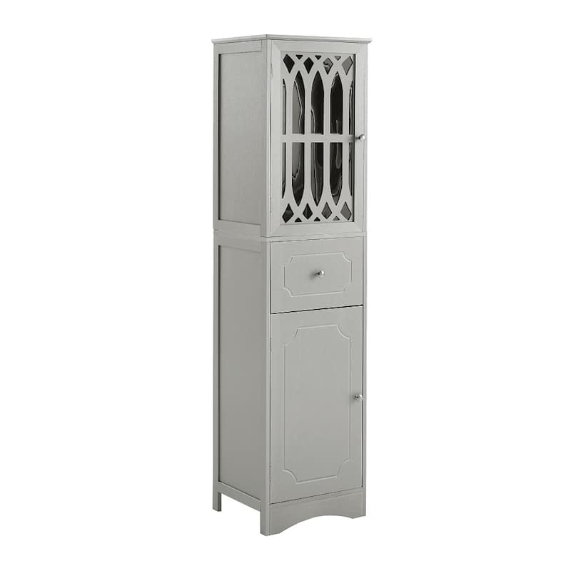 Tall Bathroom Cabinet,with Drawer and Doors,Adjustable Shelf