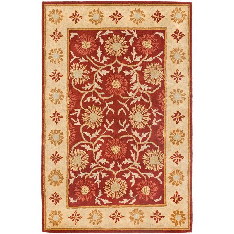 SAFAVIEH Handmade Heritage Villa Screen Traditional Oriental Wool Rug