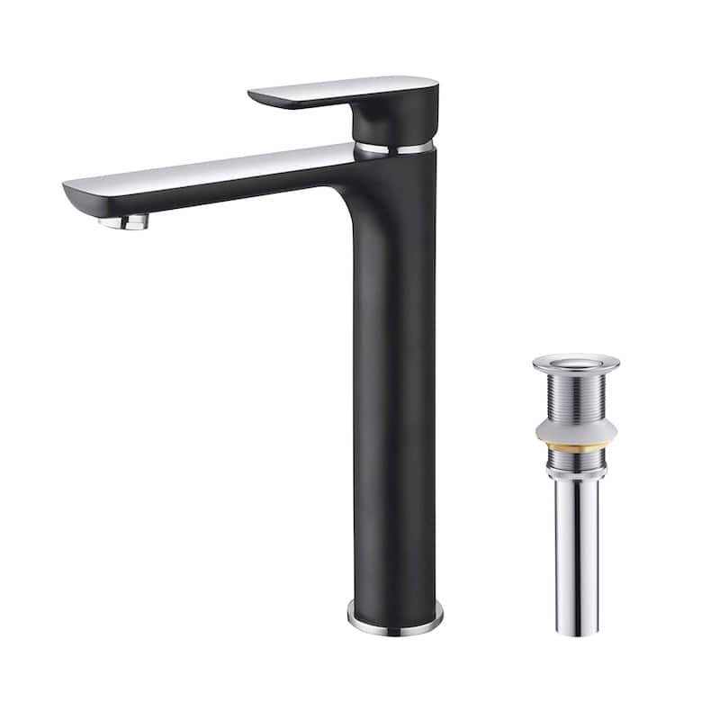 Tender-T Single Handle Bathroom Vessel Sink Faucet - Chrome/Black